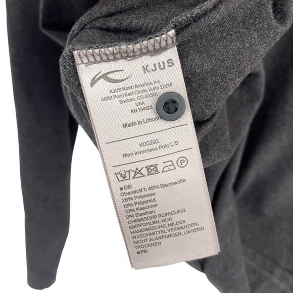 KJUS Inverness Long Sleeve Polo Men’s Size L 52 Cashmere Blend Performance Golf - Picture 2 of 5